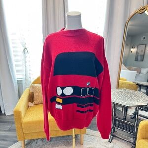 Kith x BMW Graphic Knit Sweater — Red Sz S